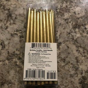 5 inch Tall gold metallic candles